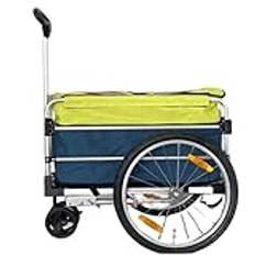 Bike Cargo Trailer, Camper Trailer Off Road, Drag Bakom släp för elcyklar, hopfällbar förvaring (blue and yellow)