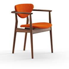 House of Finn Juhl - 109 Chair, Walnut, Cat. 1 Remix 443 - Spisebordsstole - Finn Juhl - RØD,Træ farvet - Træ/Tekstilmateriale