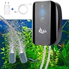 AQQA Akvariumluftpump, 2,5 W tyst syrepump för akvarium, akvarium syrepump, multifunktionell syrepump för utomhus/akvarium
