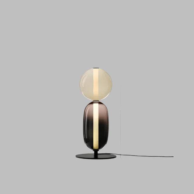 ChromaLuxe - Designer Golvlampa med Färgaccenter för en Sprudlande Atmosfär - Bordslampa 2 koppar / Kallt ljus