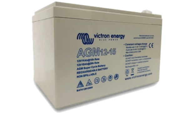 Victron 12V / 15Ah AGM Super Cycle Batteri. (Faston-flik 6.3)