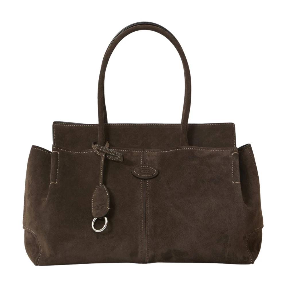 Tod's Ruskindstaske med logo-patch - Tasker - Dame - Brun - ONE SIZE - Læder