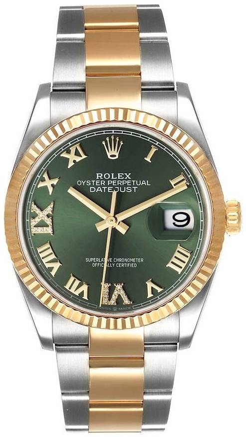 Rolex Herreur 126233-0026 Datejust 36 Grøn/Stål Ø36 mm