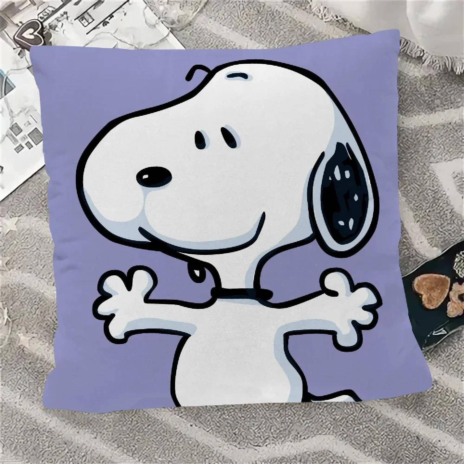 Kudde  Kudde  Kuddfodral  för Kudde Snoopy Hund Dekorativa Kuddfodral Heminredning Kudde s Kuddez,(2)