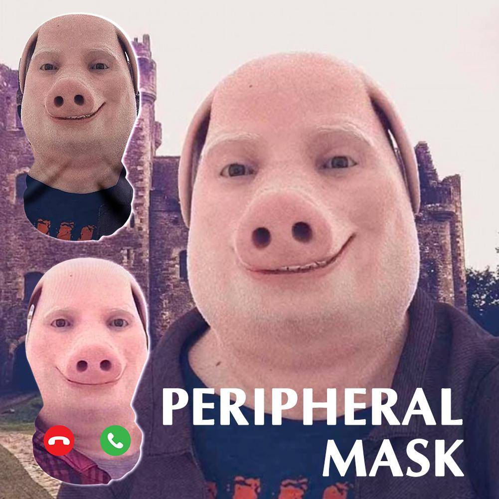 John Pork Smiling Interesting 3D Printed Seamless Mask Hat Cosplay Facial Mask Party Cosplay Props Halloween Mask Mesh Balaclava