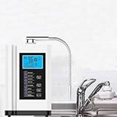 Smart Water Electrolyzer Water Purifier Ph 3,5-10,5 Alkaline Acid Water Machine, 8000 liter per filter, 7 vatteninställningar, Auto Clean, Smart Voice(Color:Silver,Size:110V)