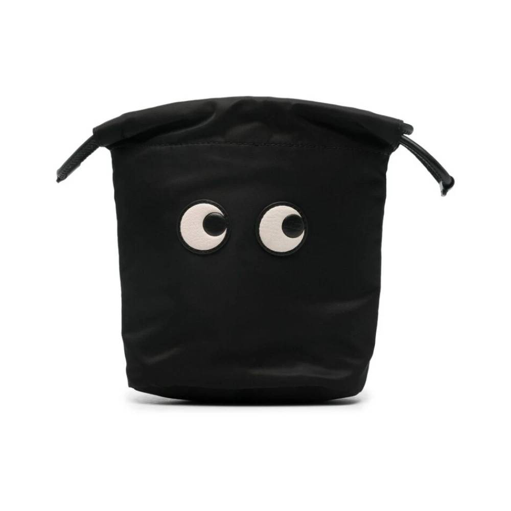 Anya Hindmarch - Svart Nylon Ögon Patch Dragsko Väska Accessoarer - Dam - ONE Size - Nylon
