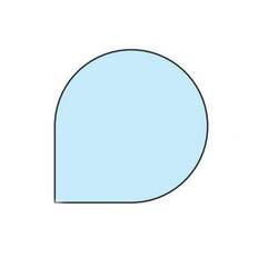 Golvplåt Kaminex Droppe Grå 1000 x 1000 mm