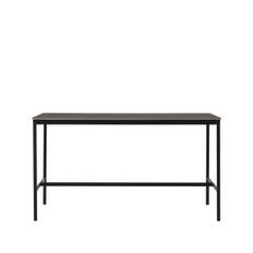 Muuto Base High barbord black linoleum, sort understel, krydsfinérkant, B85 L190 H105