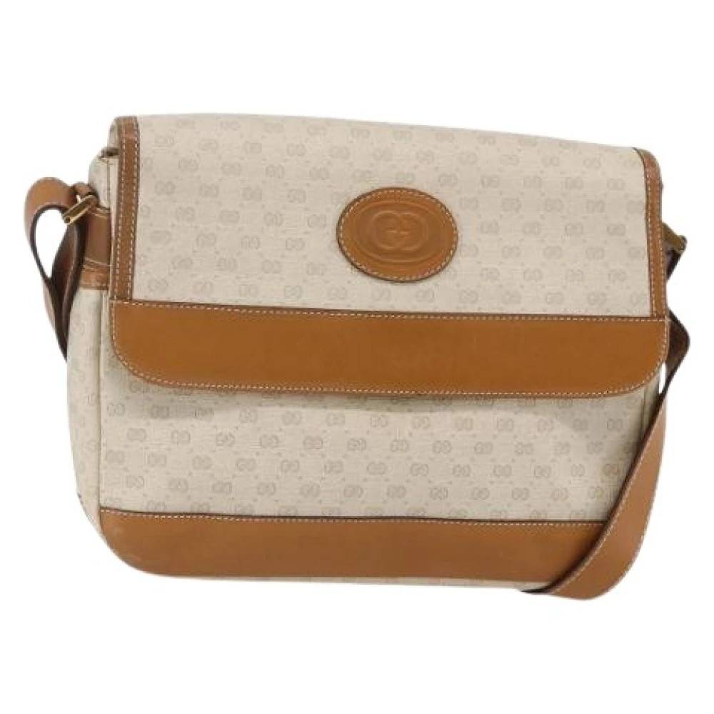 Gucci Vintage Pre-owned Leather Cross Body Bag - Vintage - Dame - Hvid - ONE SIZE - Læder