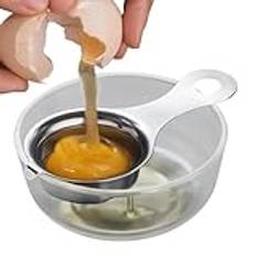 Egg Yolk Separator, Space Saving Egg Separators With Hooks, Egg White Yolk Sifting Filter, Egg Divider Kitchen Tool, Stainless Steel Egg White Yolk Sifting Filter, Non Slip Kitchen Gadget For Home