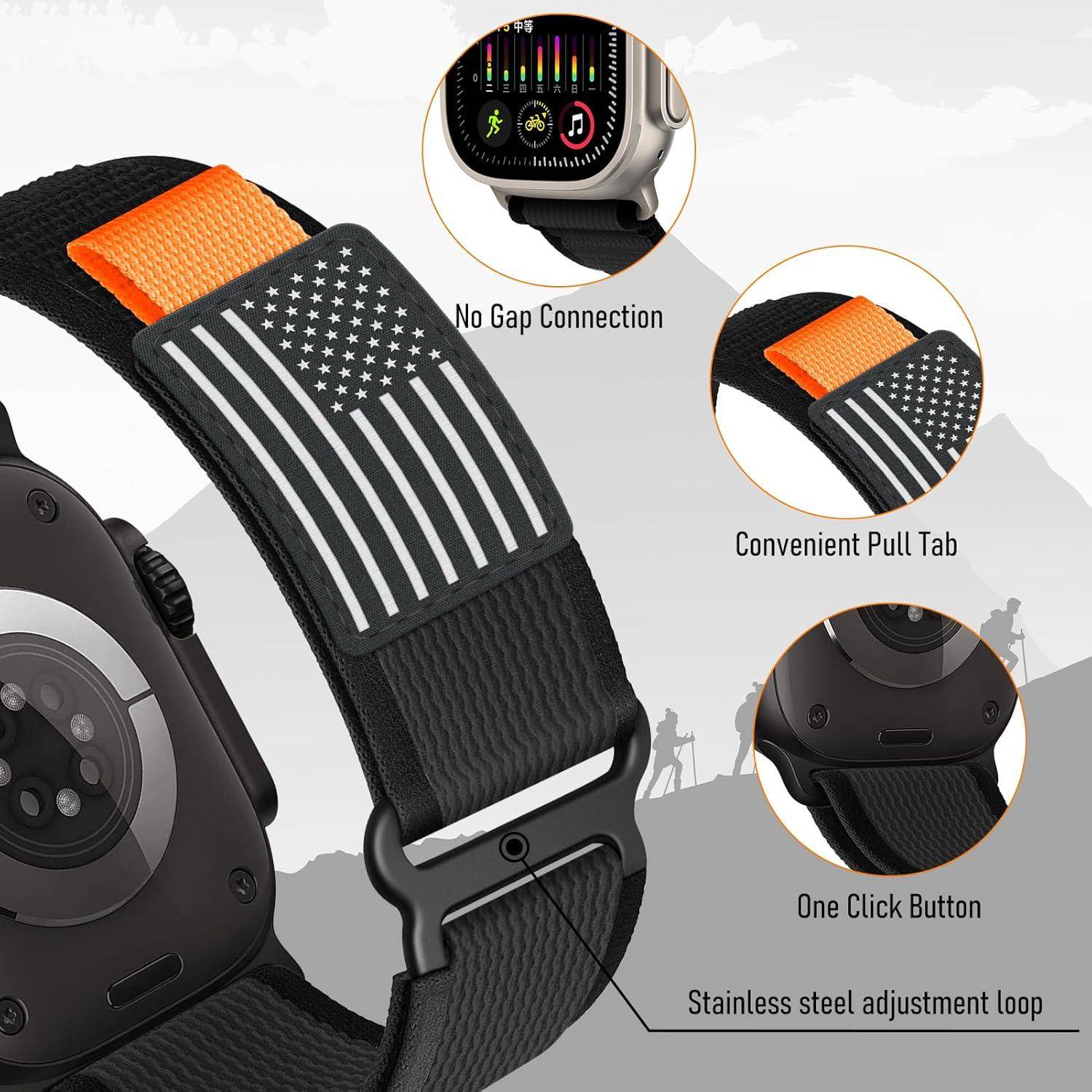 Trail Loop-armband för Apple Watch Ultra 3 Band Ultra2 49 mm 44 mm 45 mm 46 mm 42 mm Nylon Correa Armband iWatch Serie 10 11 9 8 7 SE