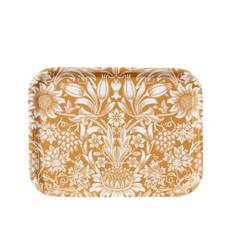 Klippan Yllefabrik - Sunflower Rectangular Tray Golden - Serveringsbrickor - William Morris - Trä