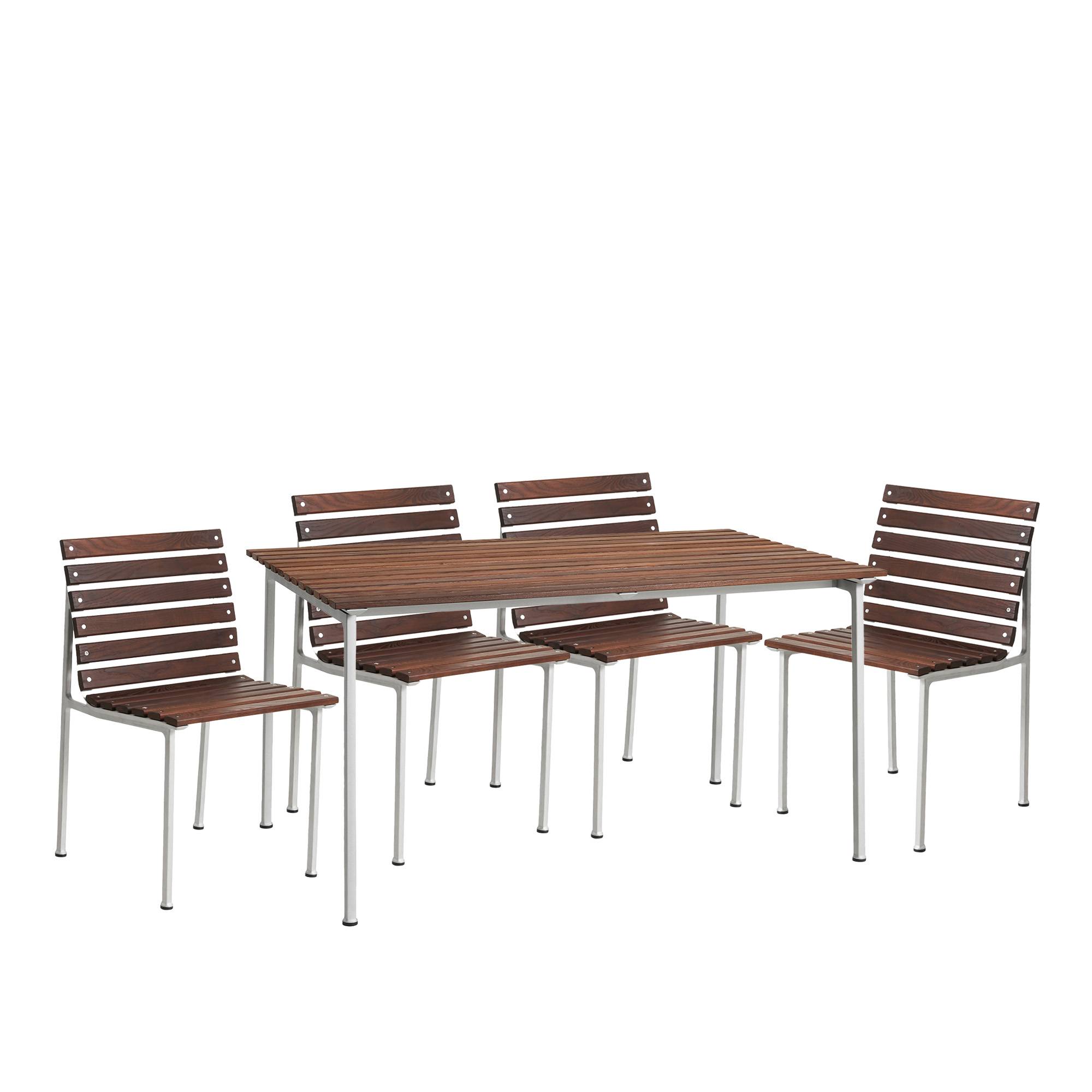 HAY - Traverse spisesæt med bord 140cm & 4 stole olieret ask - Havemøbelsæt til spisning