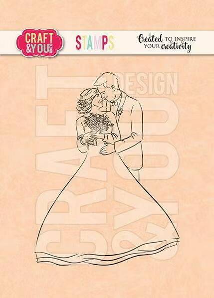 Craft & You Designs Clearstamp - Happy Young Couple
