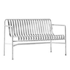 HAY - Palissade Dining Bench - Hot Galvanised - Havebænke - Ronan & Erwan Bouroullec - Sølv - Metal