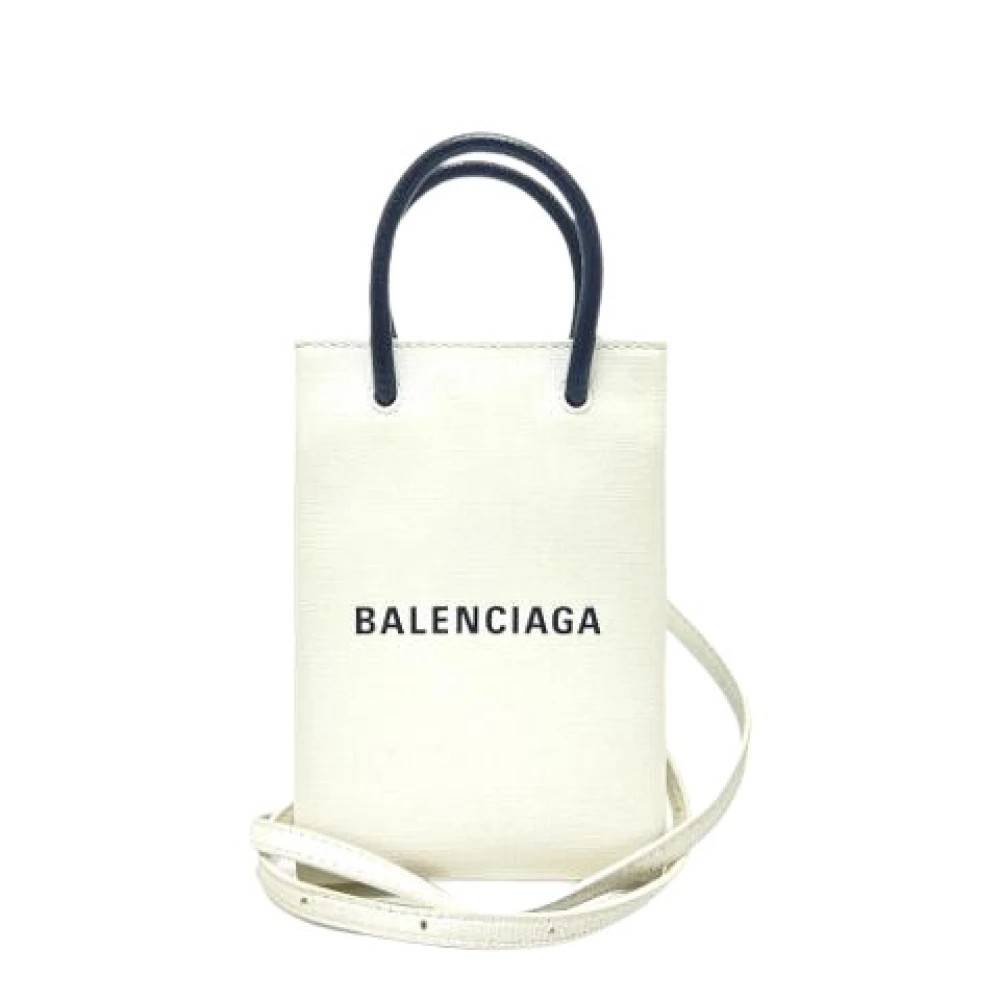 Balenciaga Vintage Pre-owned Tote bag - Vintage - Dame - Hvid - ONE SIZE - Uld