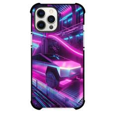 Cybertruck Case For iPhone Samsung Galaxy Pixel OnePlus Vivo Xiaomi Asus Sony Motorola Nokia - Neon Purple Carshow Art