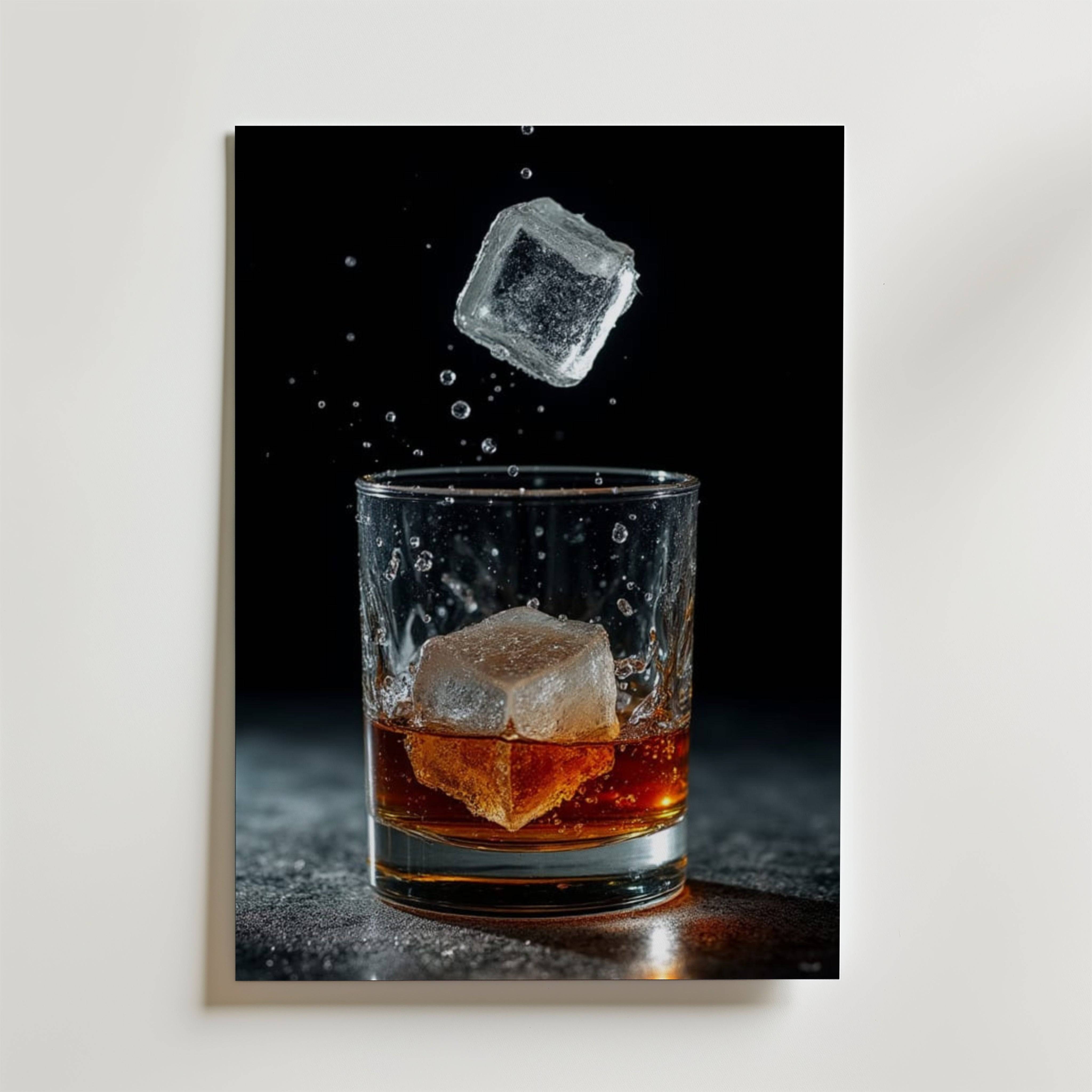 Whiskey In Motion Drink Poster - Fine Art Poster 40x50 cm