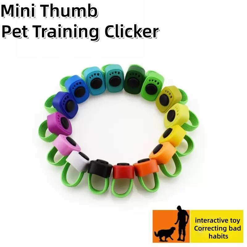 Mini Thumb Dog Training Clicker Crisp Sound Pet Trainer for Behavior Correction