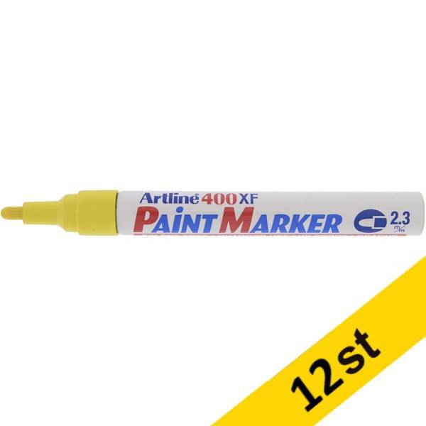 Paint Marker permanent 2.3mm | Artline 400XF | gul | 12st