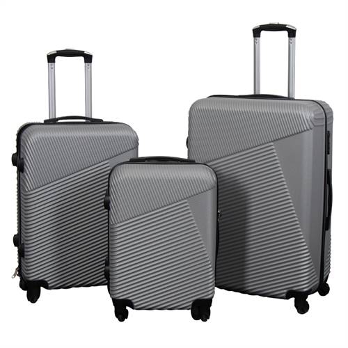 Kuffert - Hardcase rejsekuffert - Silver Lines - Letvægts kuffert.