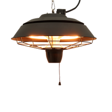 Terrassvärmare Takmodell Svart 1500W Industriell HORTUS