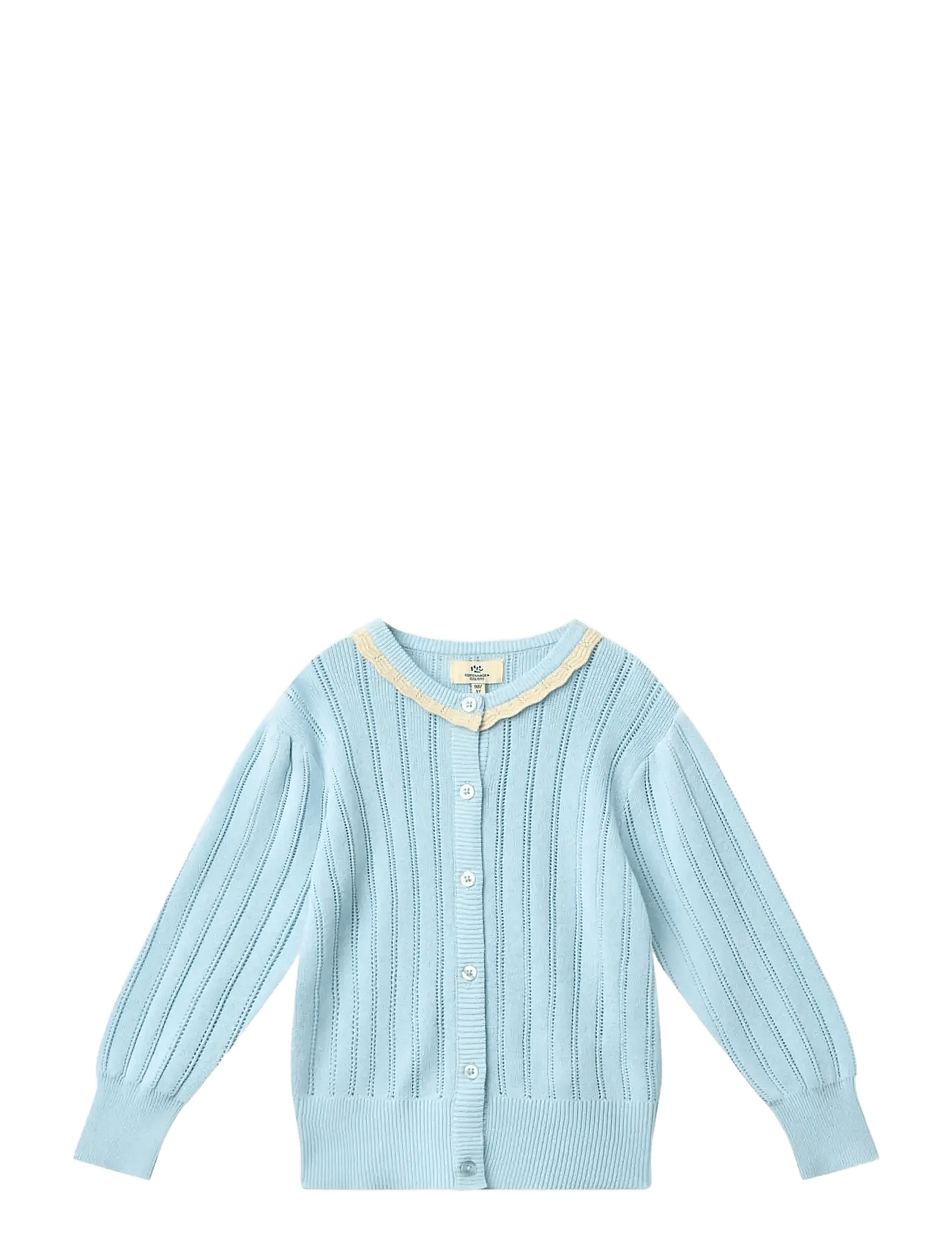 Copenhagen Colors Knitted Pointelle Cardigan - Blue - 92