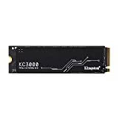 Kingston KC3000 PCIe 4.0 NVMe M.2 SSD - Hochleistungsspeicher für Desktop- und Laptop-PCs -SKC3000S/2048G, SKC3000D2048G, Schwarz, 2048GB, Festkörper-Laufwerk
