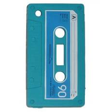 iPhone 5/5S/SE Retro Cover. Silikone kassettebånd. Ocean green.