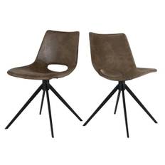 Cayman Stol - Lysbrun mickrofiber - Drejefod