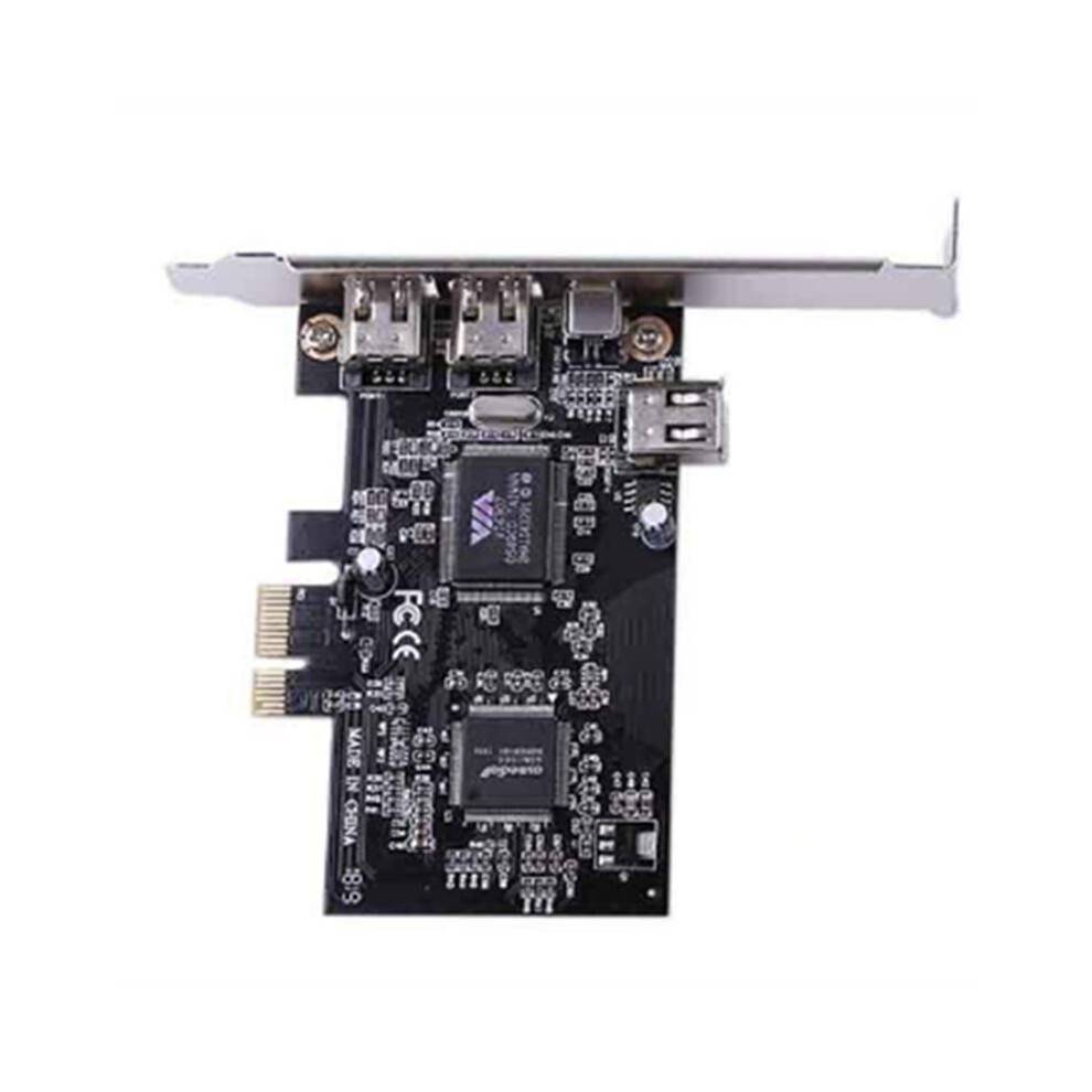 PCIe 4 Port (3X 6Pin+1X 4Pin) Firewire 800 IEEE 1394 Adapter Card High Speed 800Mbps Free 6Pin to 4Pin Cable