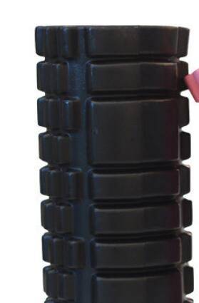 6 färg kolumn yoga block fitnessutrustning pilates foam roller fitness gym övningar muskelmassage roller yoga tegel - Svart