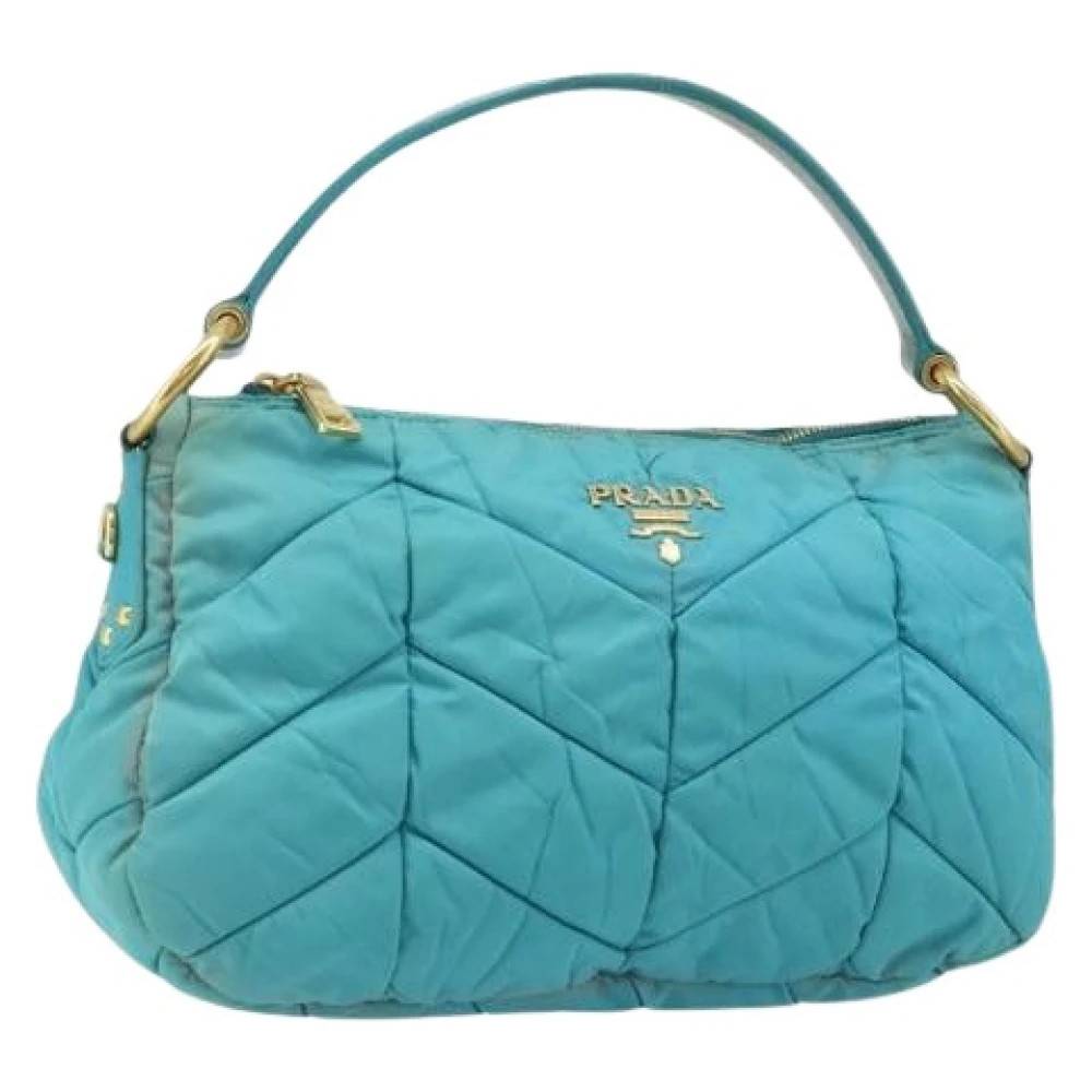 Prada Vintage Pre-owned Vintage Skuldertaske - Vintage - Dame - Blå - ONE SIZE - Uld