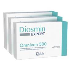 DuLàc, Diosmin Expert Omniven 500, Nahrungsergänzungsmittel Mit Diosmin Und Hesperidin, Bei Schweren Und Geschwollenen Beinen, Fördert Die Mikrozirkulation, Made in Italy, 240 Tabletten