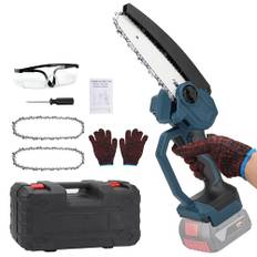 Mini motorsåg sladdlös kompatibel med Bosch GBA 18 V-batteri, 15 cm bärbar elektrisk motorsåg borstlös motor liten handhållen motorsåg, trädgrenar trimning prunning (exklusive batterier)