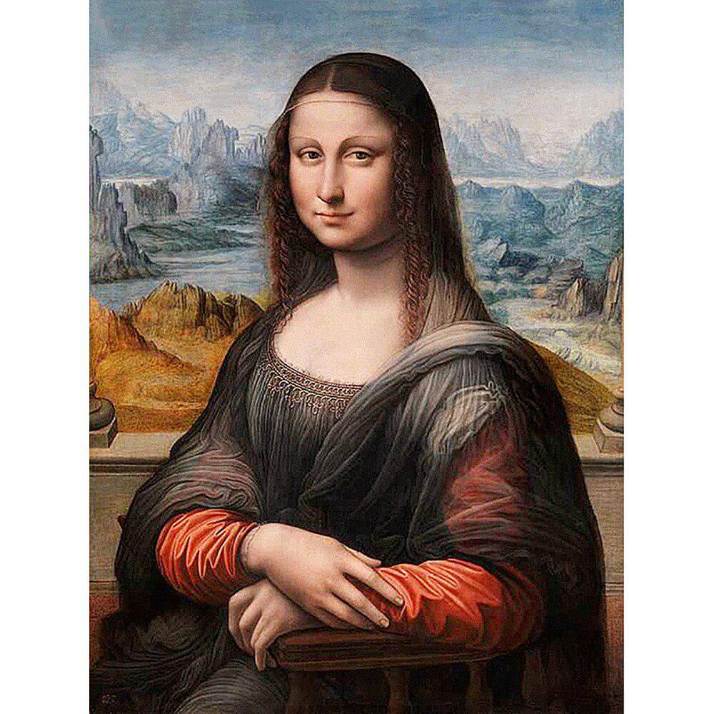 5D DIY Diamantmålning Mona Lisa Broderi Korsstygn Strassmosaik Heminredning 50X70CM