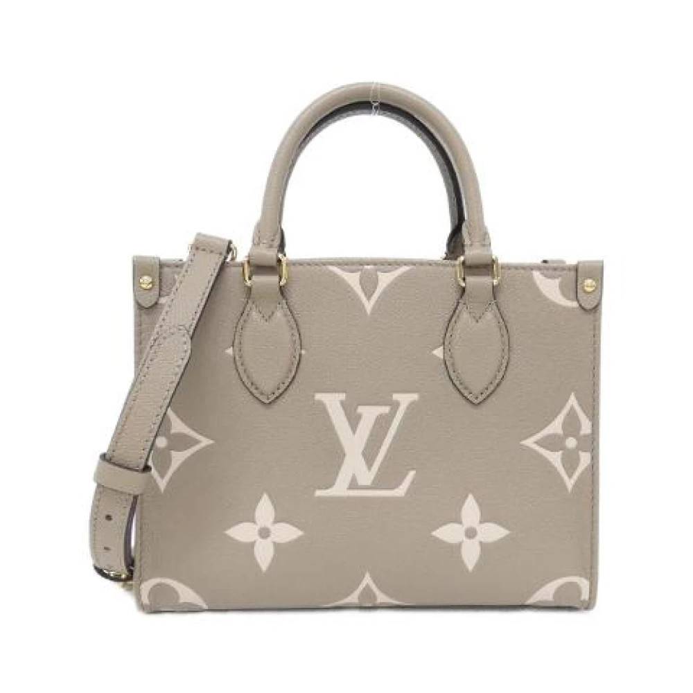 Louis Vuitton Vintage Pre-owned OnTheGo Monogram Empreinte Taske - Vintage - Dame - Beige - ONE SIZE - Uld