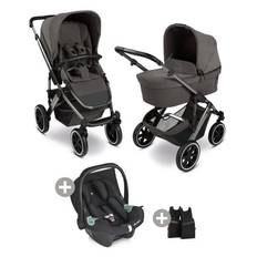 ABC DESIGN Salsa 5 Air barnvagn almond inkl. adapter och bilbarnstol Tulip black 2025