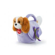 Trudi Doggy in lilac bag with butterflies, Legetøjshund