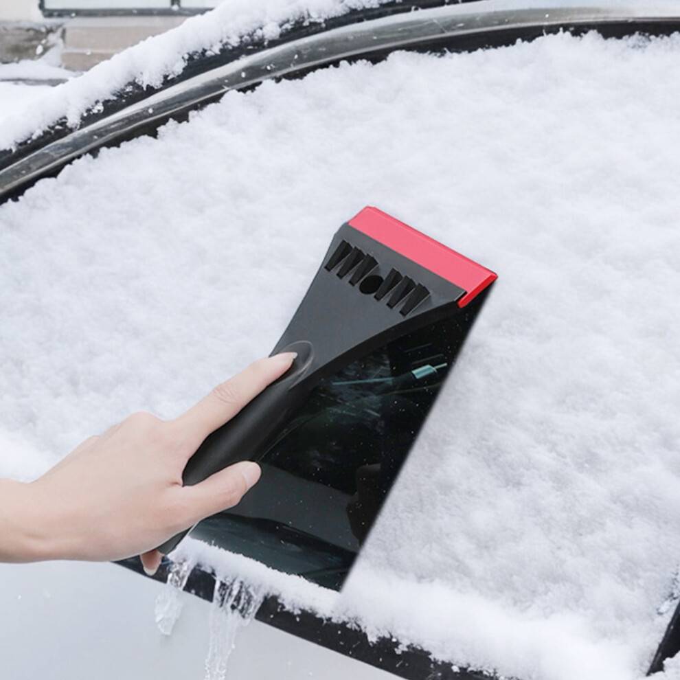 Snöskyffel med isskrapa och borste för bilruta