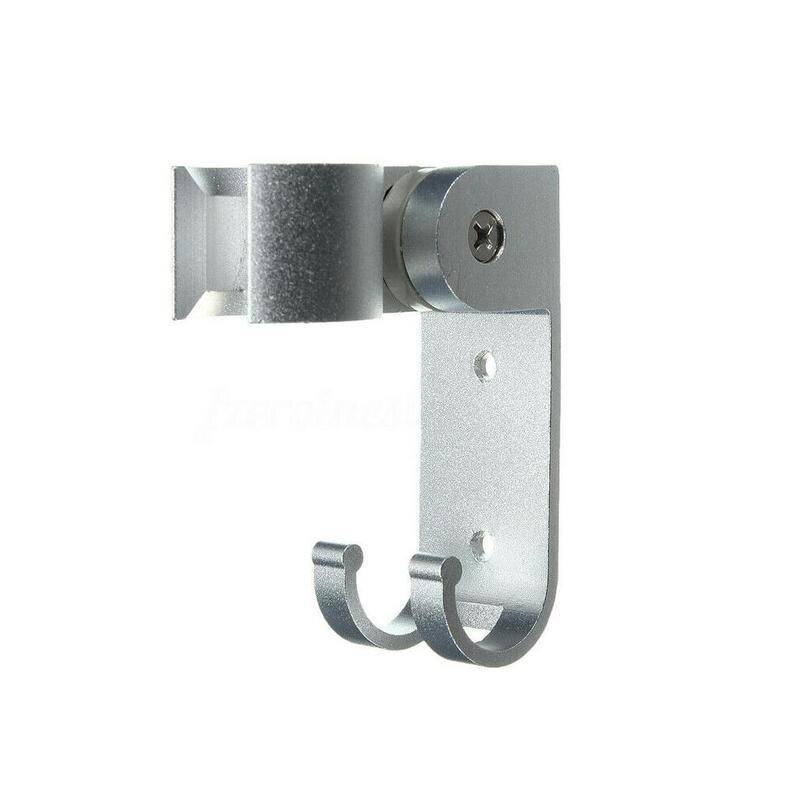 Justerbar duschhuvudhållare självhäftande väggmontering 2 lager 50 krokar aluminium sliver badrum kg med skruvfäste hänga r3 d 6