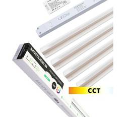 Troldtekt LED Zigbee Skenaset 4x120 cm - CCT, Infälld, Akustilight, inkl. kablar och driver - Dimbar : Via Zigbee, Kulör : CCT (Varm till Kall Vit)