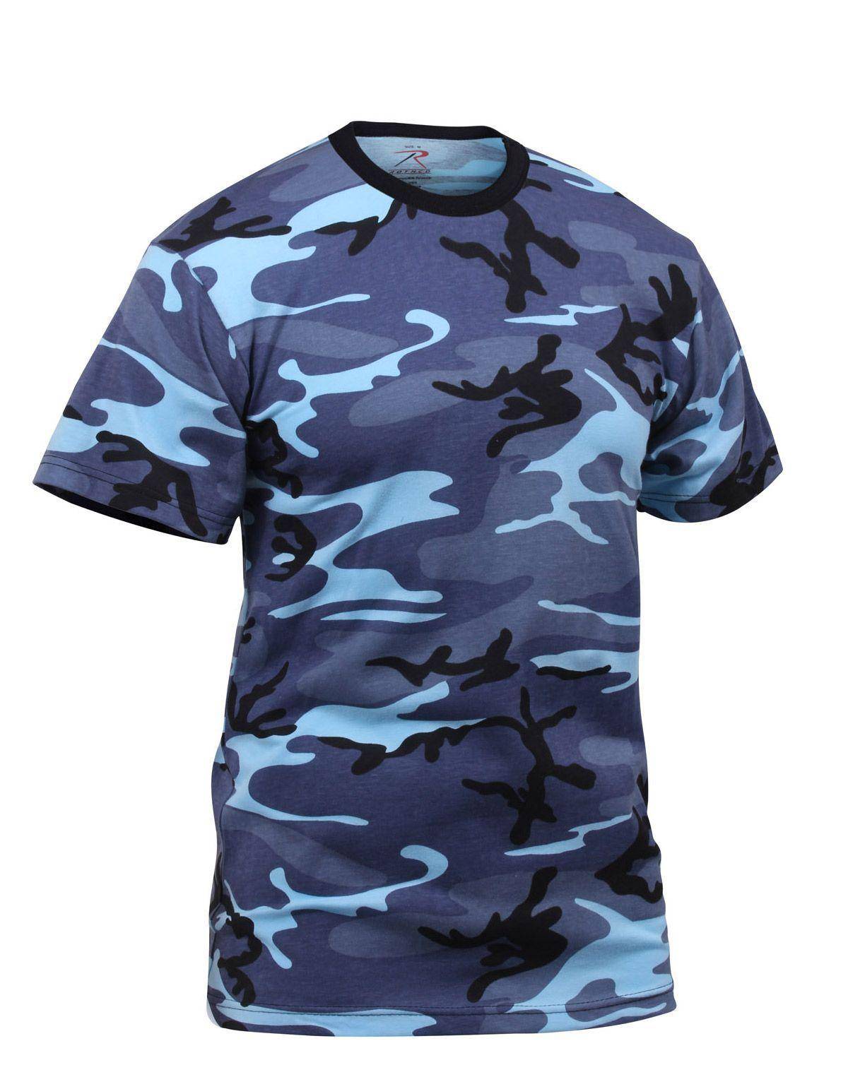 Rothco Kamouflage T-shirts Blå - Sky Blue Camo (134-140 / M)