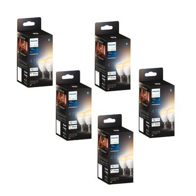 Philips Hue E14 LED-pære, krone, 470lm, White Ambiance, Zigbee + Bluetooth (10 pak)