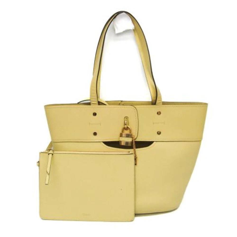 Chloé Pre-owned Pre-owned Læder Skuldertaske - Vintage - Dame - Gul - ONE SIZE - Uld