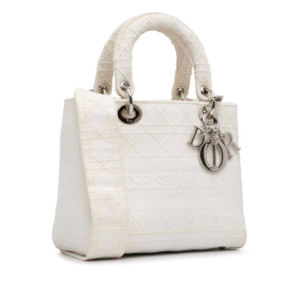 Dior Vintage Lady Stl. - Axelremsväskor Från Magasin - White (L 19cm x W 24cm x D 12cm)