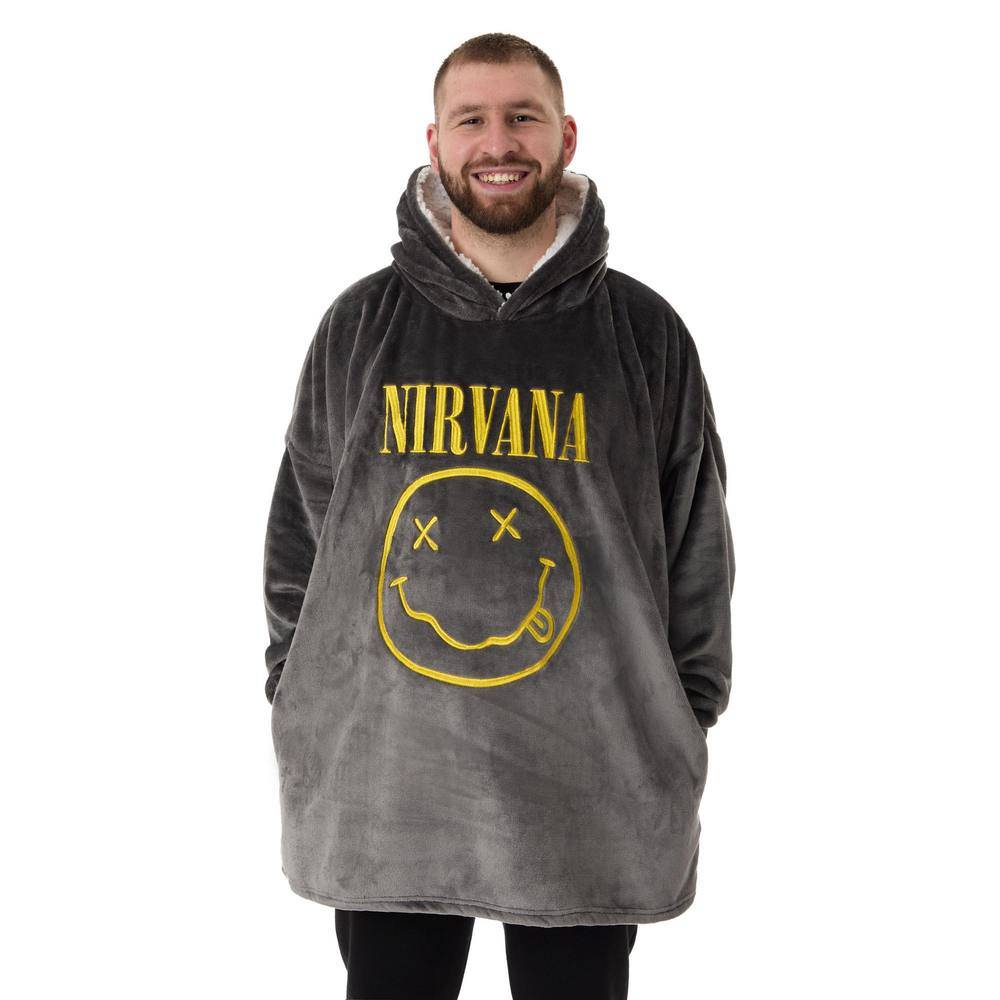 Nirvana Men Blanket Hoodie in Black