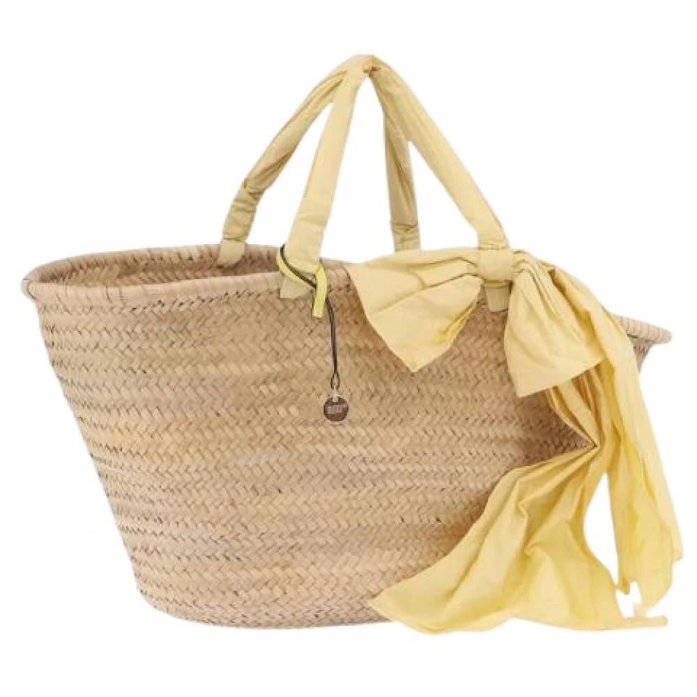 Valentino Vintage Pre-owned Vintage Raffia Tote Bag - Vintage - Dame - Gul - ONE SIZE - Uld
