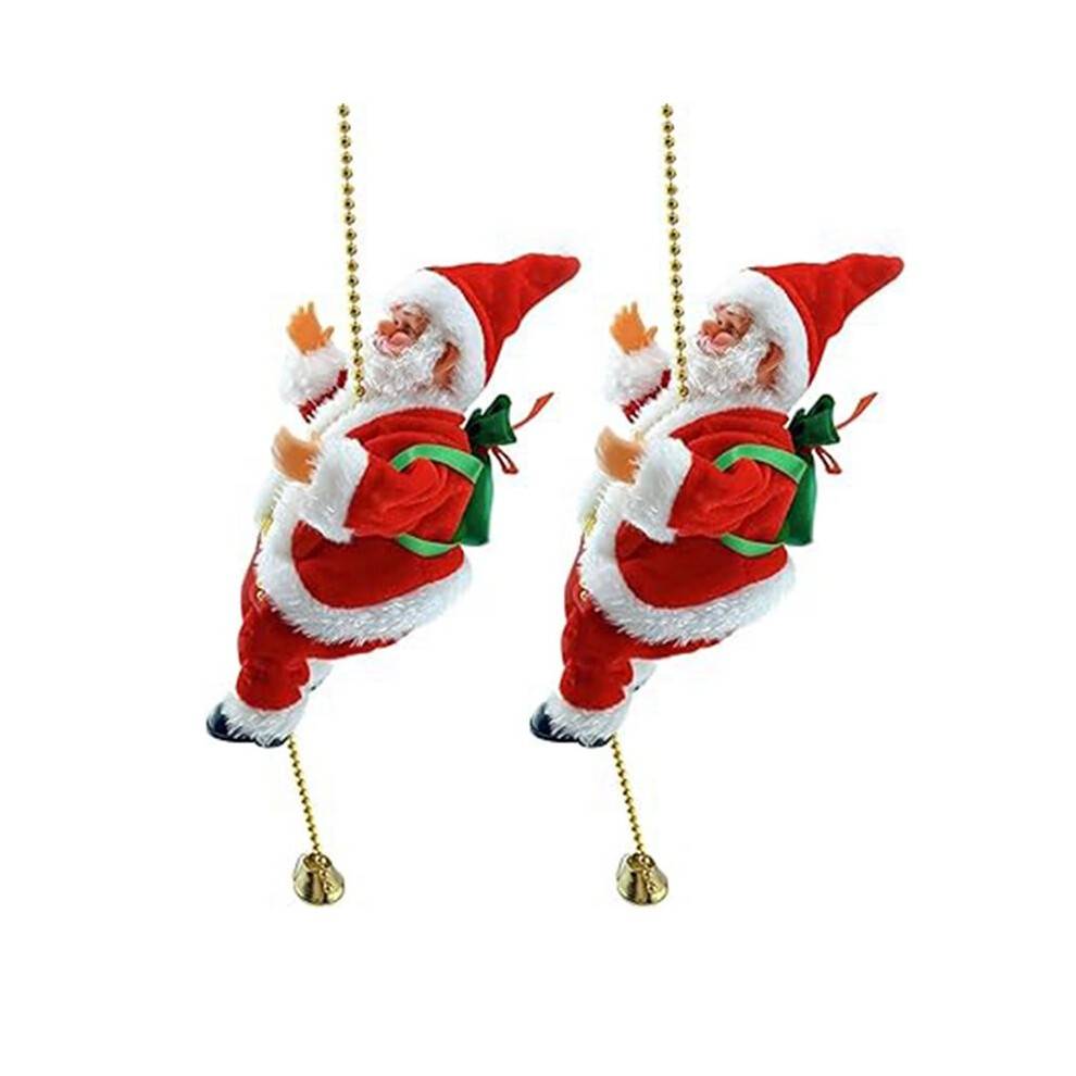4X Rope Climbing Santa Claus Rope Climbing Santa Claus Indoor and Outdoor Christmas Tree Decorations